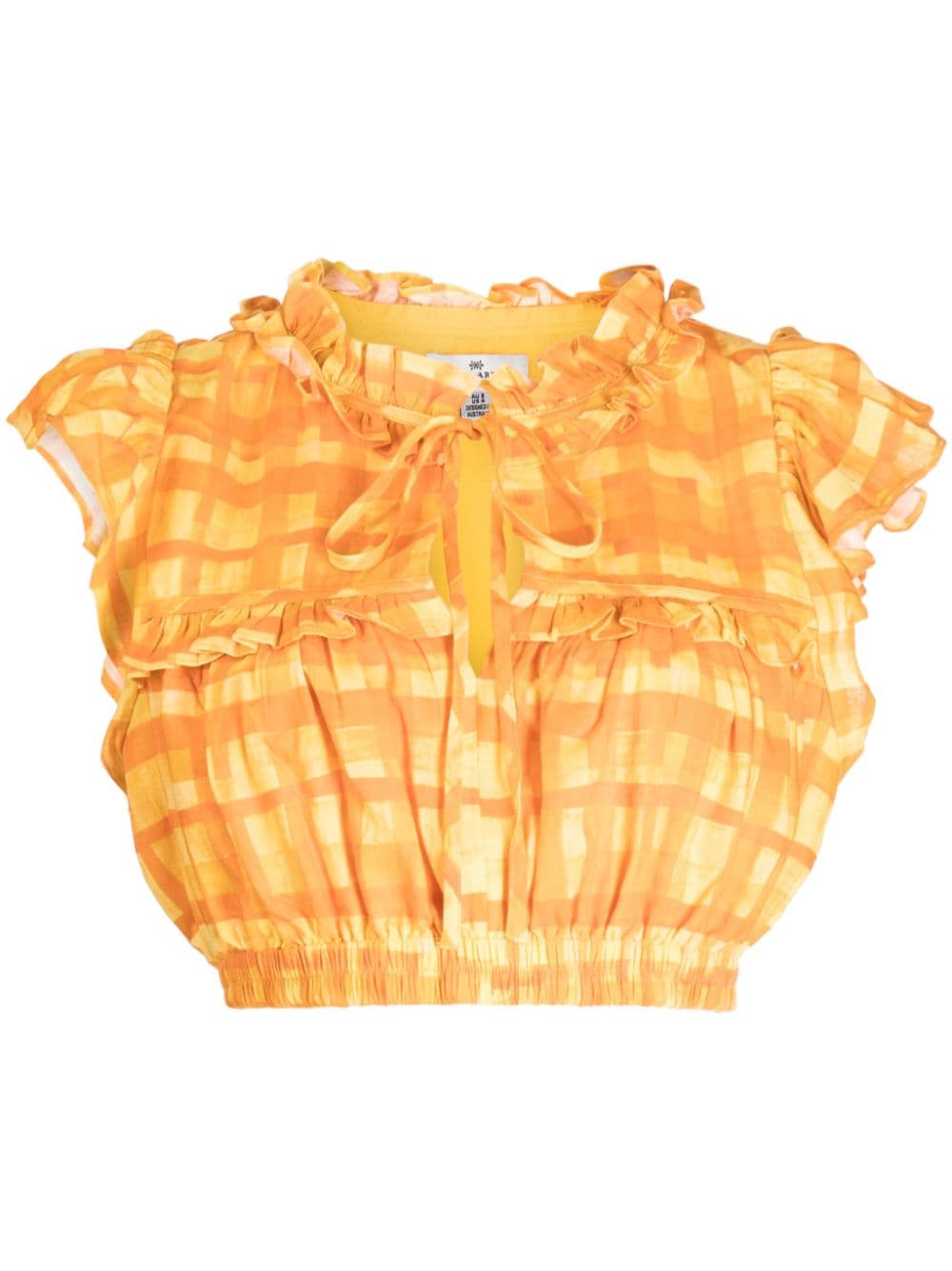 We Are Kindred Chloe checked crop top - Orange von We Are Kindred