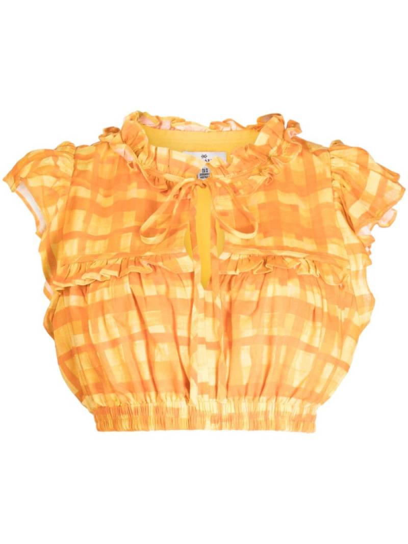 We Are Kindred Chloe checked crop top - Orange von We Are Kindred