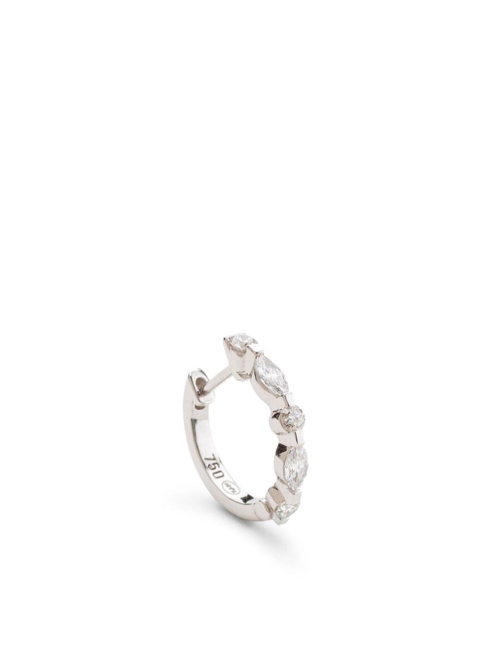 We by WHITEbIRD 18kt white gold Marylin diamond hoop earring - Silver von We by WHITEbIRD