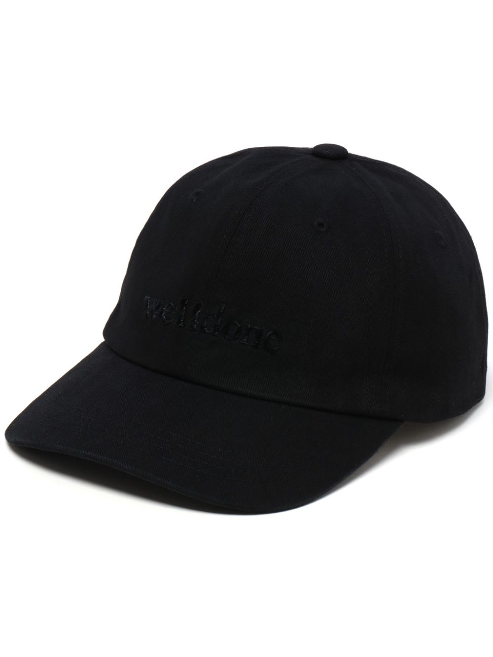 We11done Small Logo cotton cap - Black von We11done