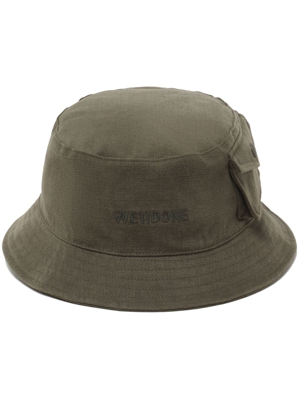 We11done flap-pocket bucket hat - Green von We11done