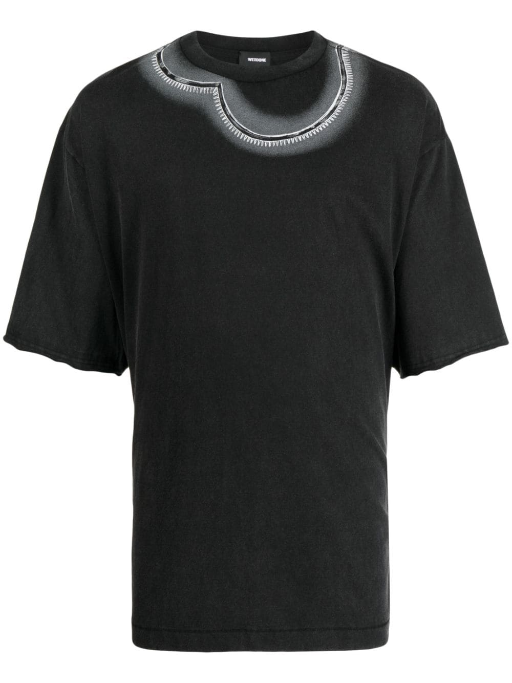 We11done heart-print cotton T-shirt - Black von We11done