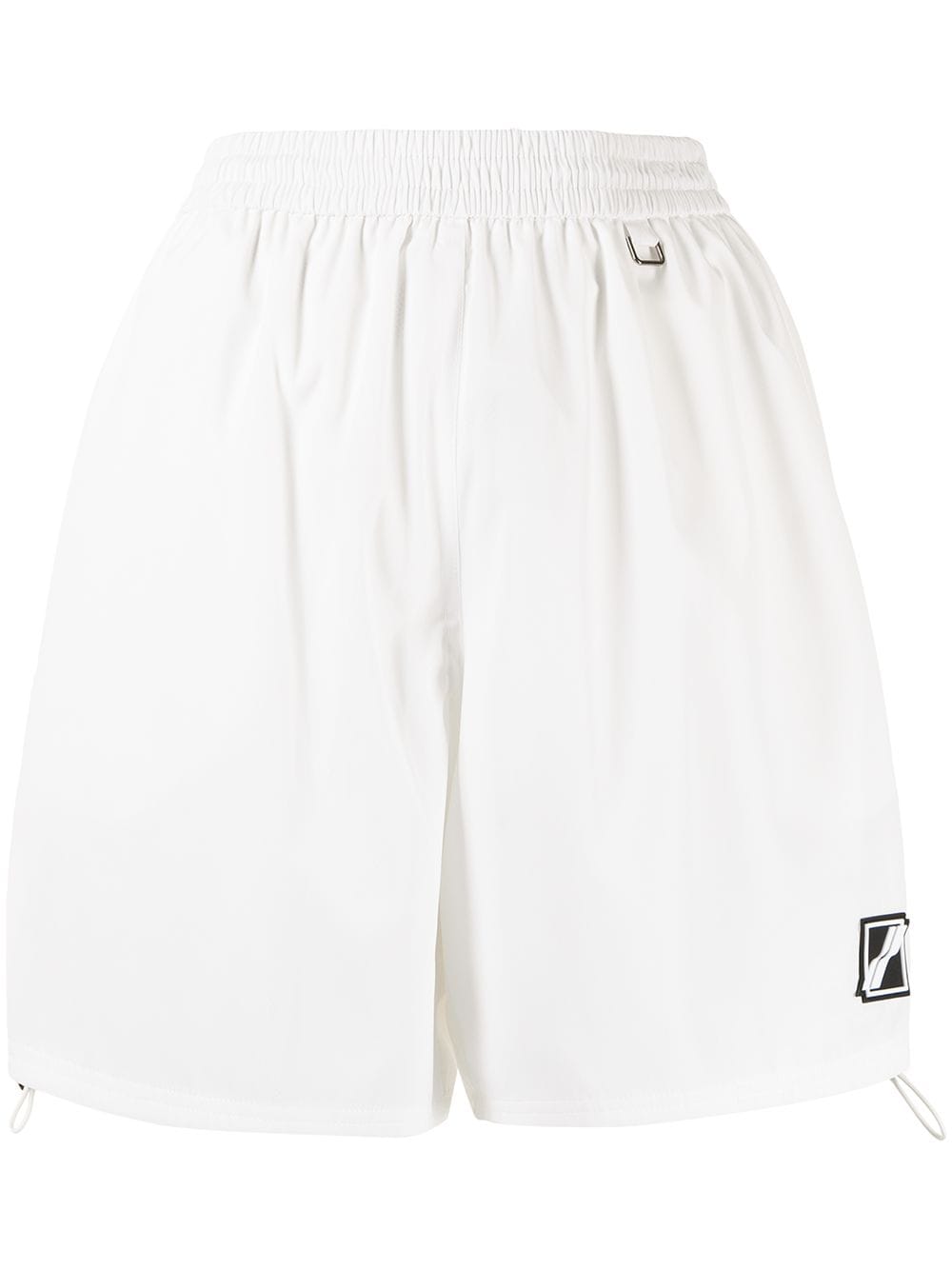 We11done high-waisted logo-patch shorts - White von We11done