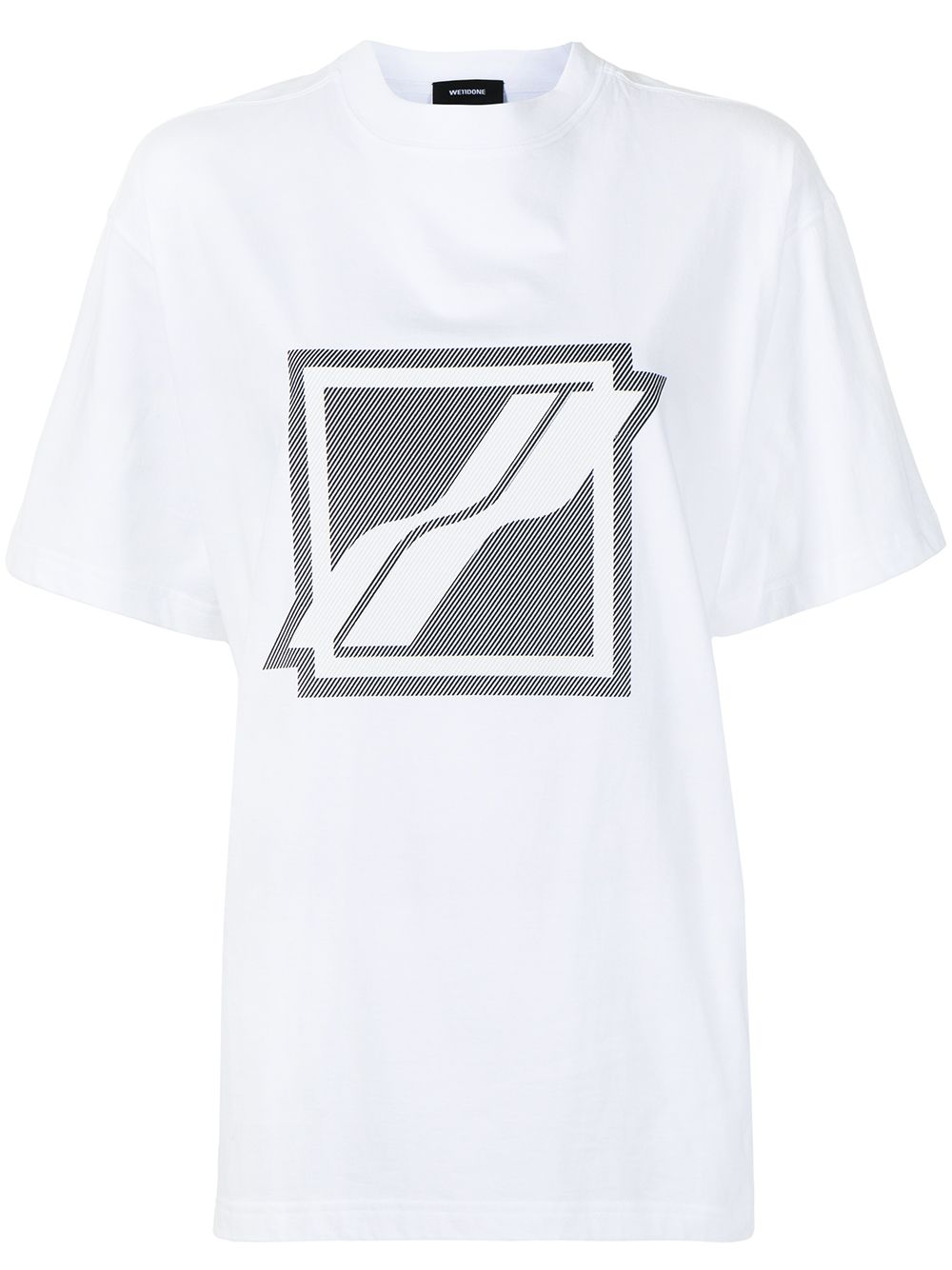 We11done logo-print T-shirt - White von We11done