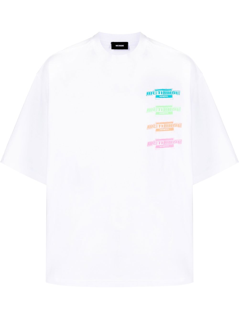 We11done logo-print T-shirt - White von We11done