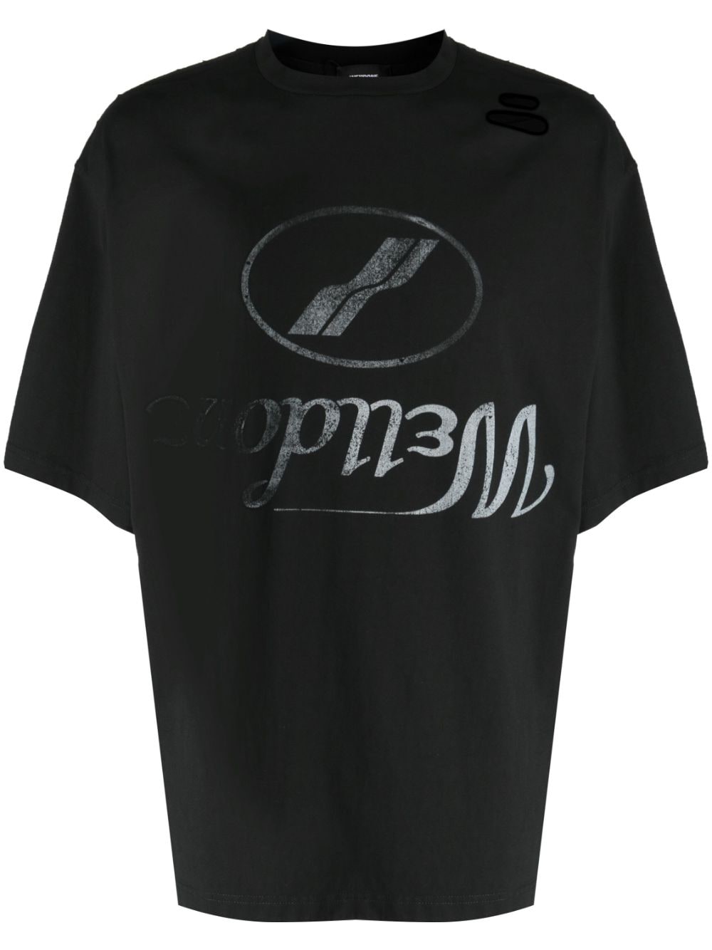 We11done logo-print cotton T-shirt - Black von We11done