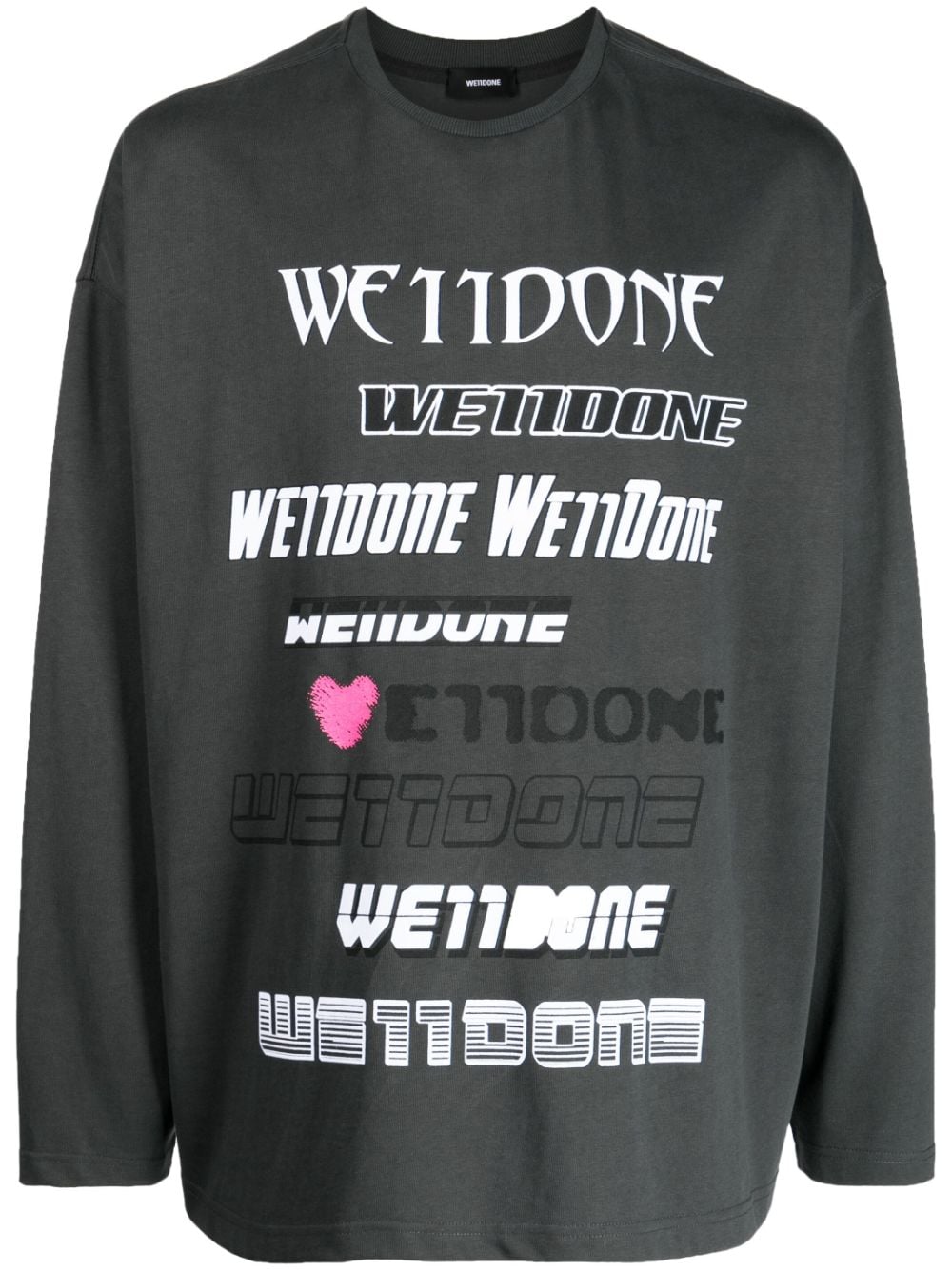 We11done logo-print cotton T-shirt - Grey von We11done