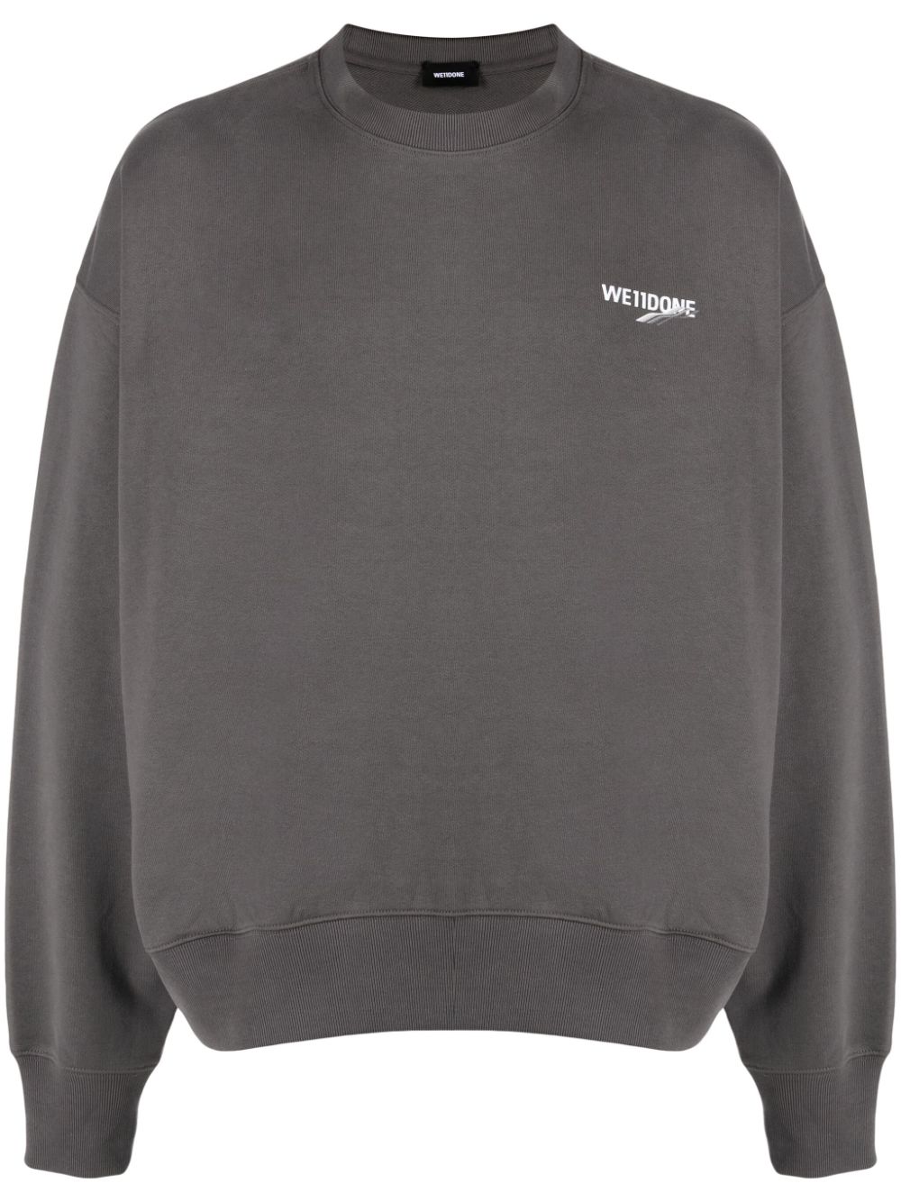 We11done logo-print cotton sweatshirt - Grey von We11done