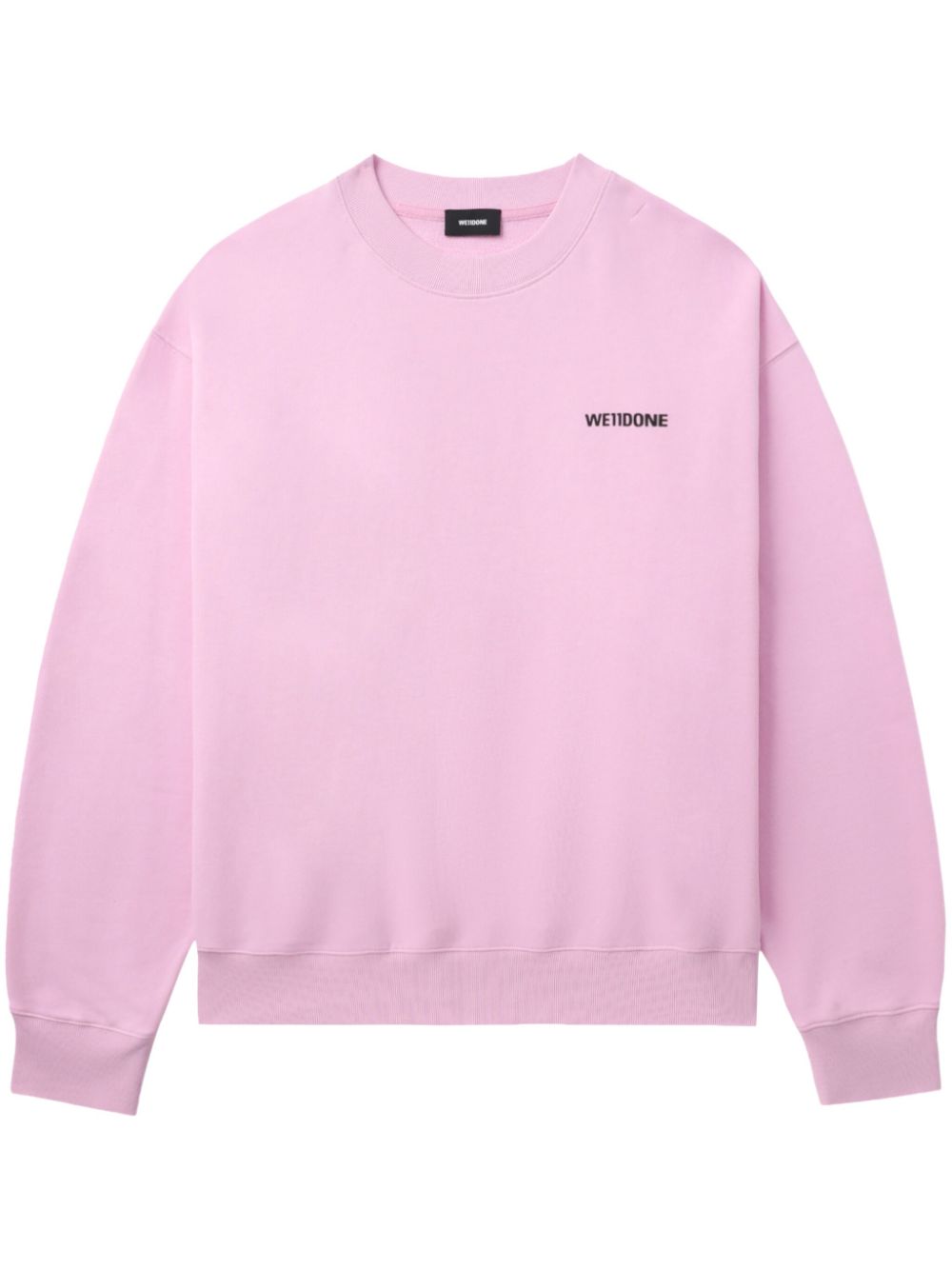 We11done logo-print cotton sweatshirt - Pink von We11done
