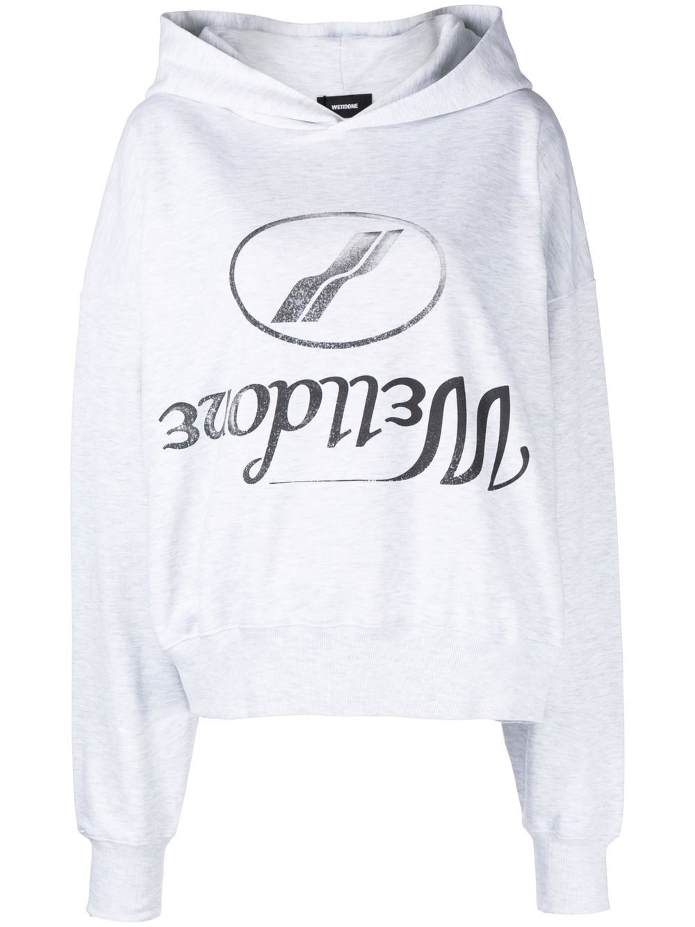 We11done logo-print hoodie - Grey von We11done