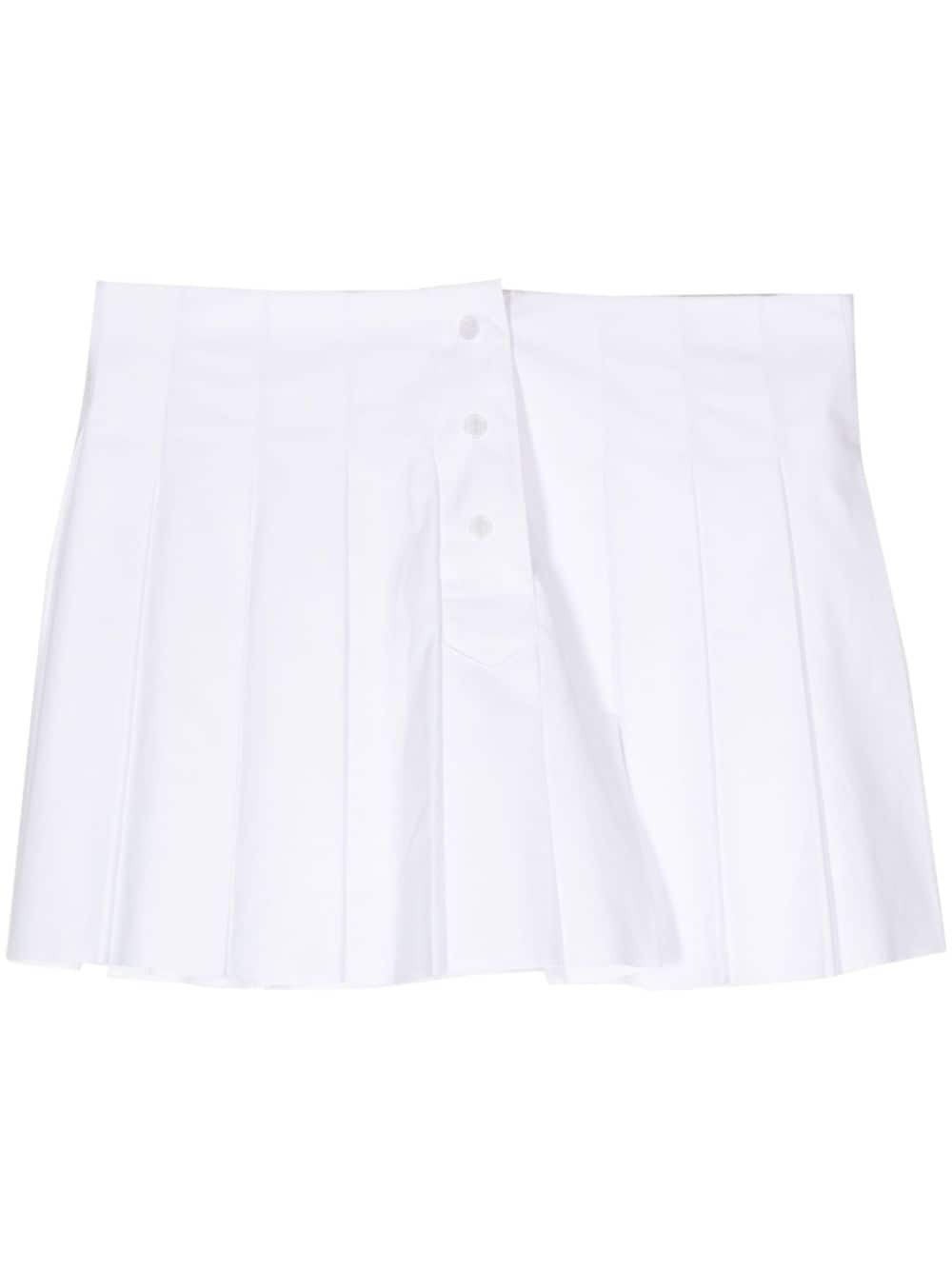 We11done pleated cotton skirt - White von We11done