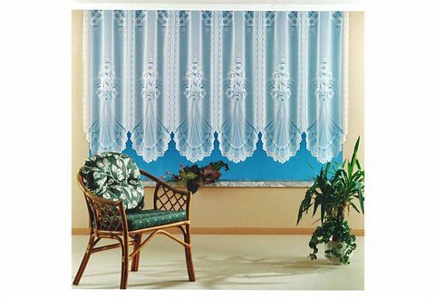 Weckbrodt Gardine »Adria«, (1 St.), Jacquard, strukturiert, halbtransparent, floral, gebogt, Store von Weckbrodt