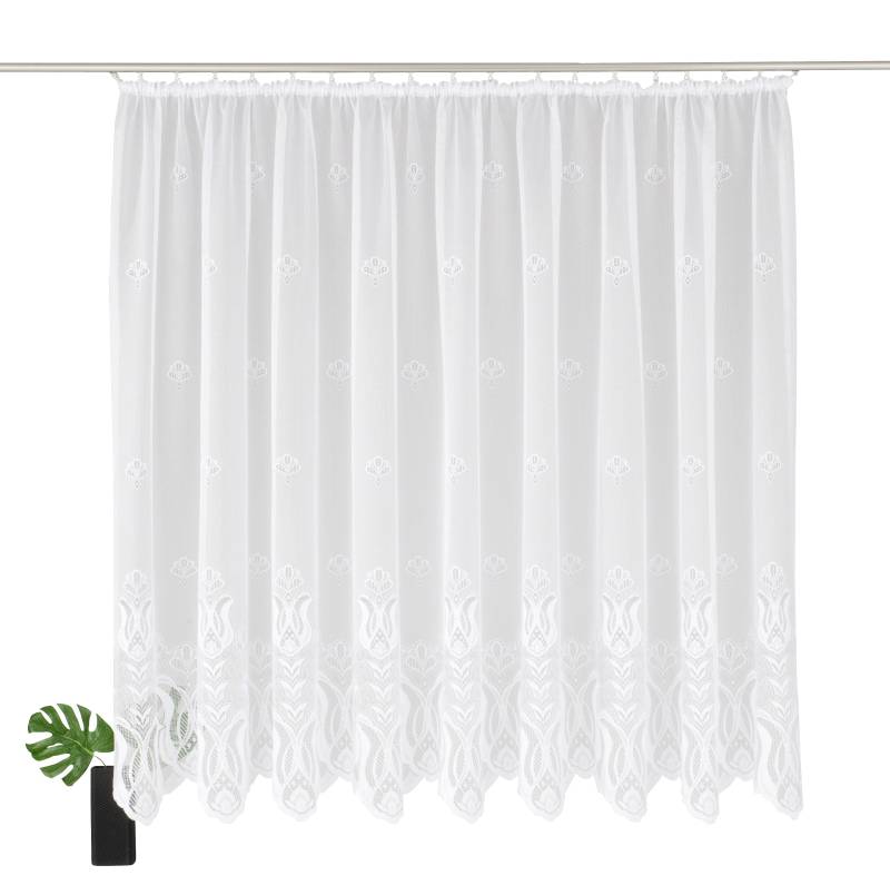 Weckbrodt Gardine »Aletta«, (1 St.), Jacquard, strukturiert, halbtransparent, Allover,Motiv, Bordüre, Store von Weckbrodt