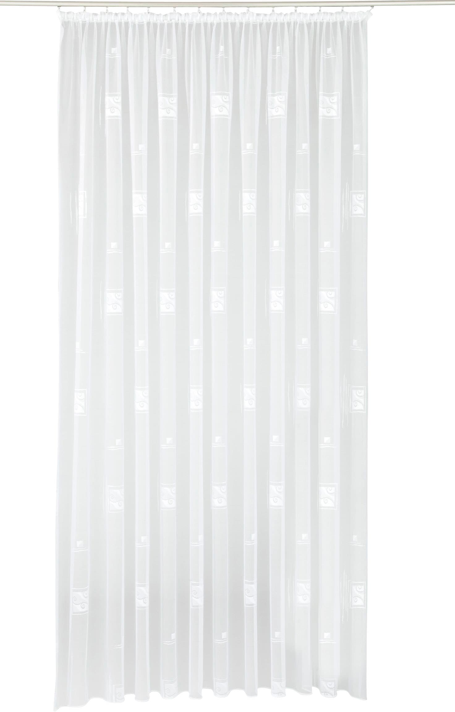 Weckbrodt Gardine »Alexa«, (1 St.), Jacquard, strukturiert,halbtransparent, Allover,Motiv, nach Mass, Store von Weckbrodt