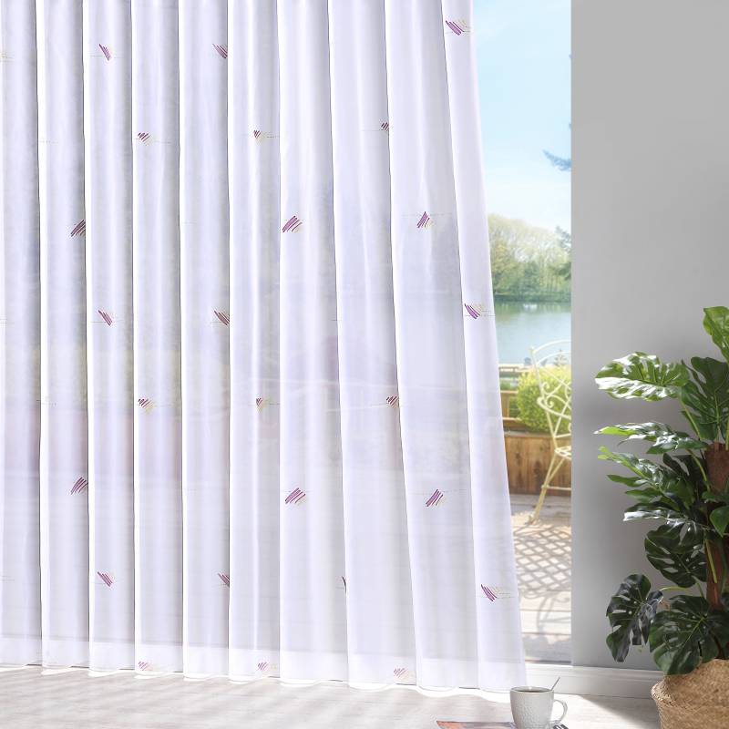 Weckbrodt Gardine »Lissi«, (1 St.), Voile, bedruckt, Allover, Motiv, halbtransparent, Bleiband, Store von Weckbrodt