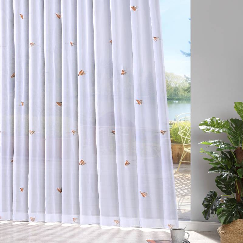 Weckbrodt Gardine »Lissi«, (1 St.), Voile, bedruckt, Allover, Motiv, halbtransparent, Bleiband, Store von Weckbrodt