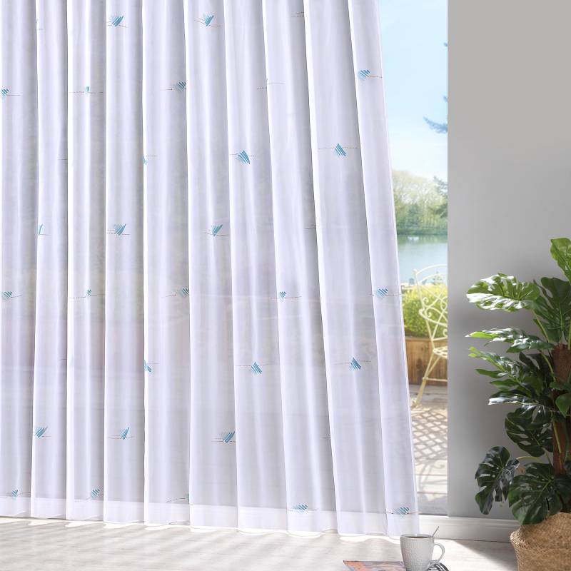 Weckbrodt Gardine »Lissi«, (1 St.), Voile, bedruckt, Allover, Motiv, halbtransparent, Bleiband, Store von Weckbrodt
