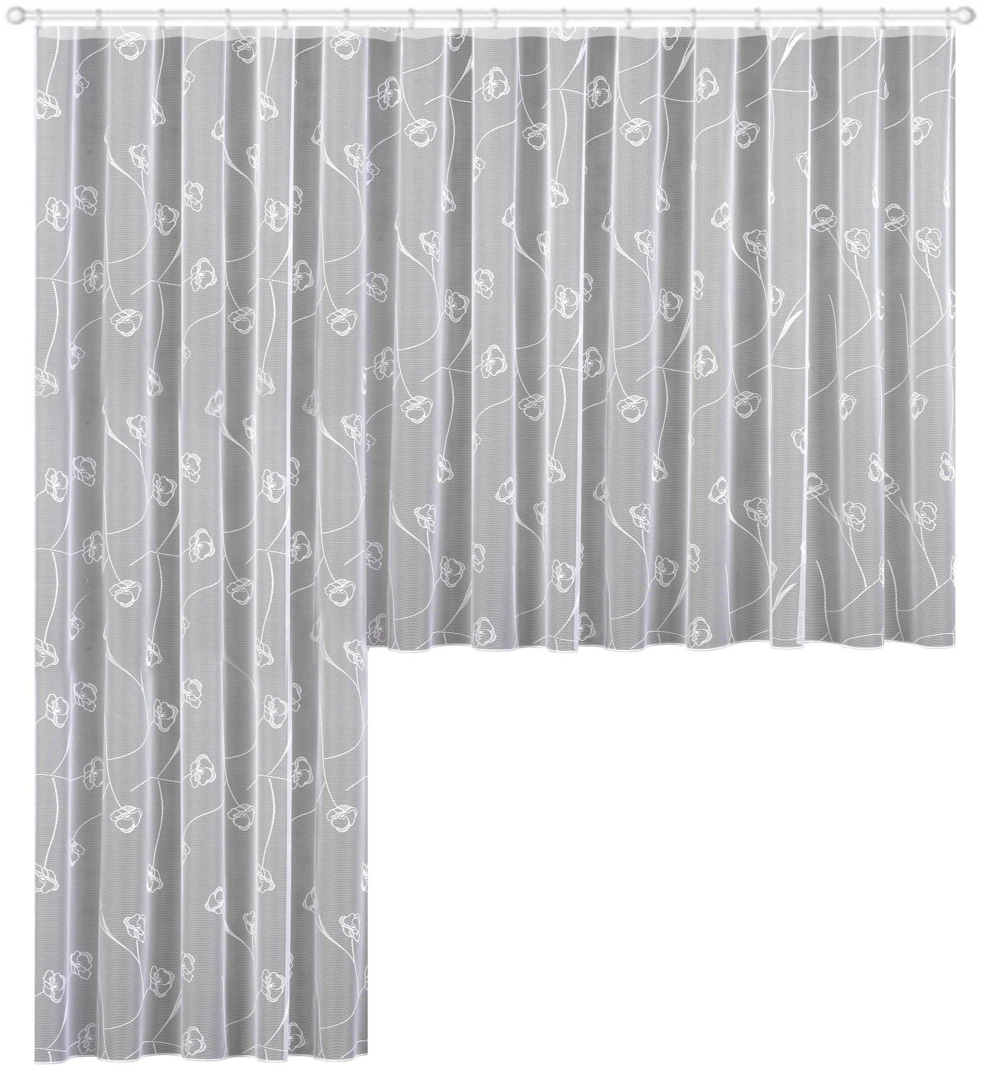 Weckbrodt Gardine »Melia«, (1 St.), Jacquard, strukturiert, Allover,Motiv,halbtransparent, Blaiband, Store von Weckbrodt