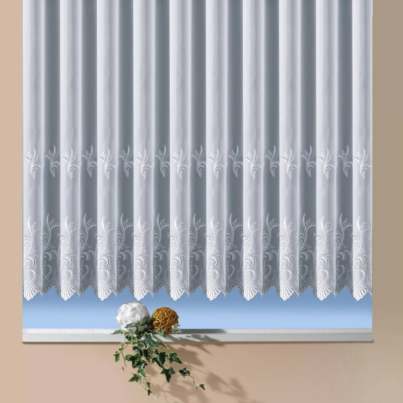 Weckbrodt Gardine »Potsdam«, (1 St.), echte Stickerei, Voile, halbtransparent, Bordüre, Kante, Store von Weckbrodt