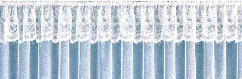 Weckbrodt Querbehang »Flensburg«, (1 St.), Jacquard, strukturiert, floral, geblümt, gebogt, Gardine, Store von Weckbrodt