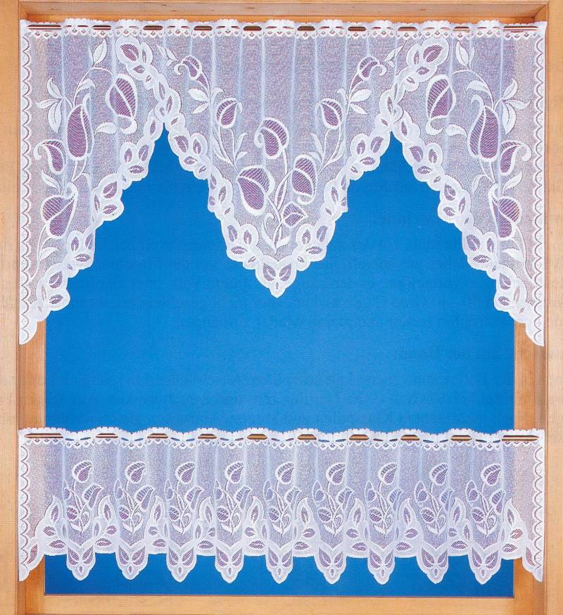Weckbrodt Scheibengardine »Eva«, (1 St.), Bistro, Jacquard, floral, 2teiliges Set, Gardine, Store von Weckbrodt