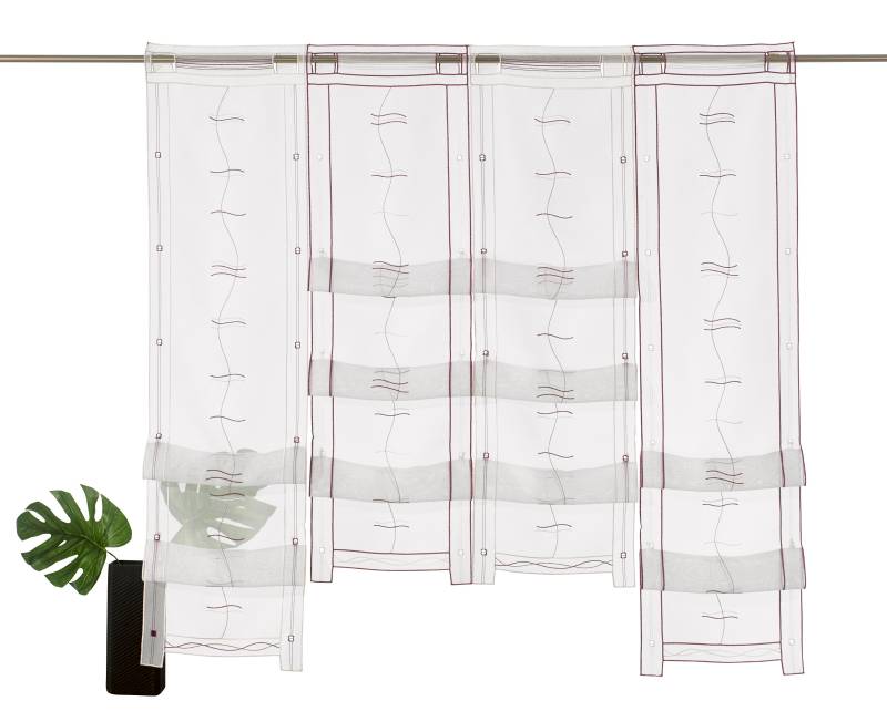 Weckbrodt Scheibengardine »Selina«, (1 St.), Hochraff, Gardine, Voile, echte Stickerei, transparent, Store von Weckbrodt
