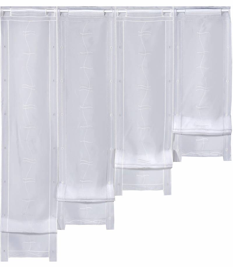 Weckbrodt Scheibengardine »Selina«, (1 St.), Hochraff, Gardine, Voile, echte Stickerei, transparent, Store von Weckbrodt