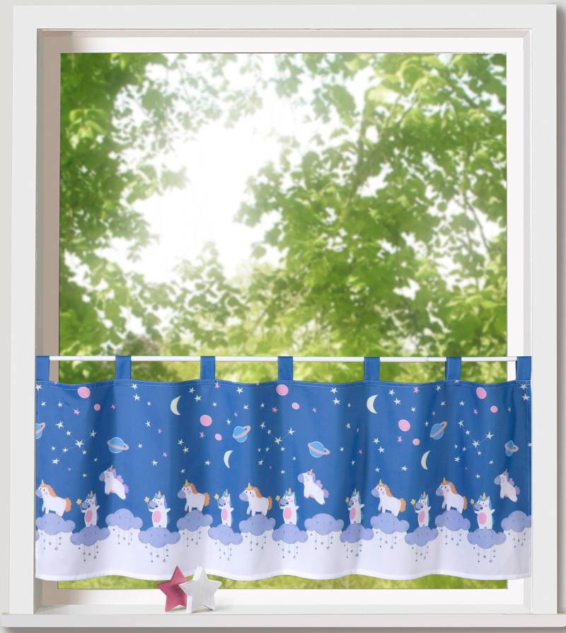 Weckbrodt Scheibengardine »Theo«, (1 St.), Bistro, Microsatin, bedruckt, blickdicht, HxB 45x120cm, Gardine, Store von Weckbrodt