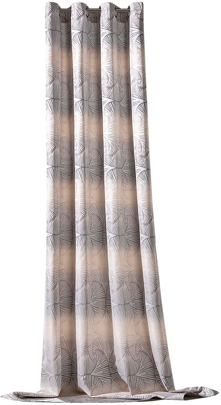 Weckbrodt Vorhang »Gingko«, (1 St.), Jacquard mit Gingko - Muster, Ösen, blickdicht, Gardine, Store von Weckbrodt