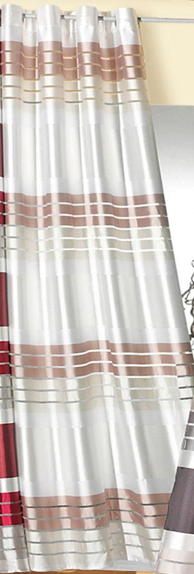 Weckbrodt Vorhang »Lotta«, (1 St.), blickdicht mit transparenten Organza-Streifen,glänzend, Gardine, Store von Weckbrodt