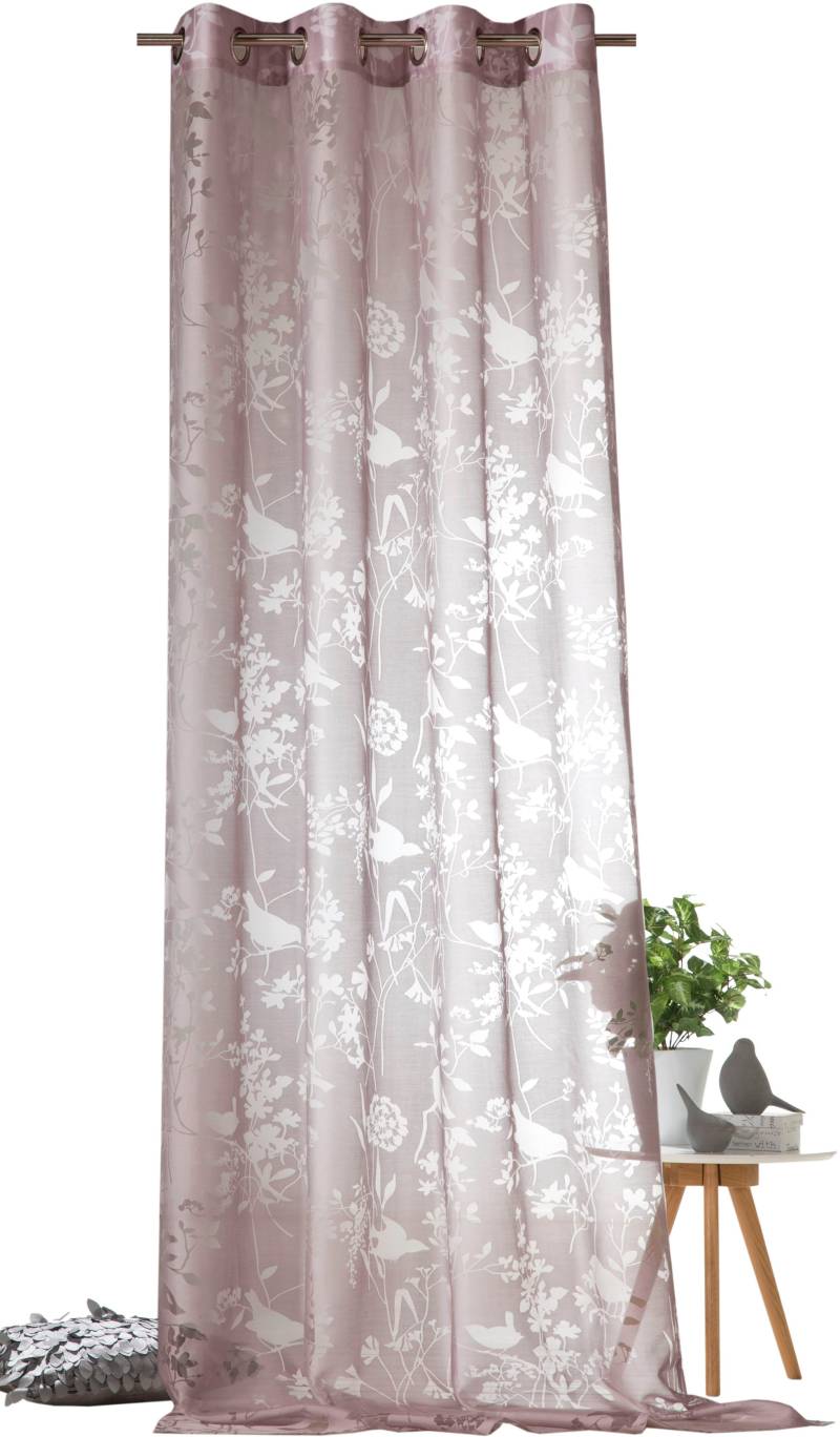 Weckbrodt Vorhang »Shorty«, (1 St.), Ausbrenner, Allover,transparent,Motiv Vögel und Zweige, Gardine, Store von Weckbrodt