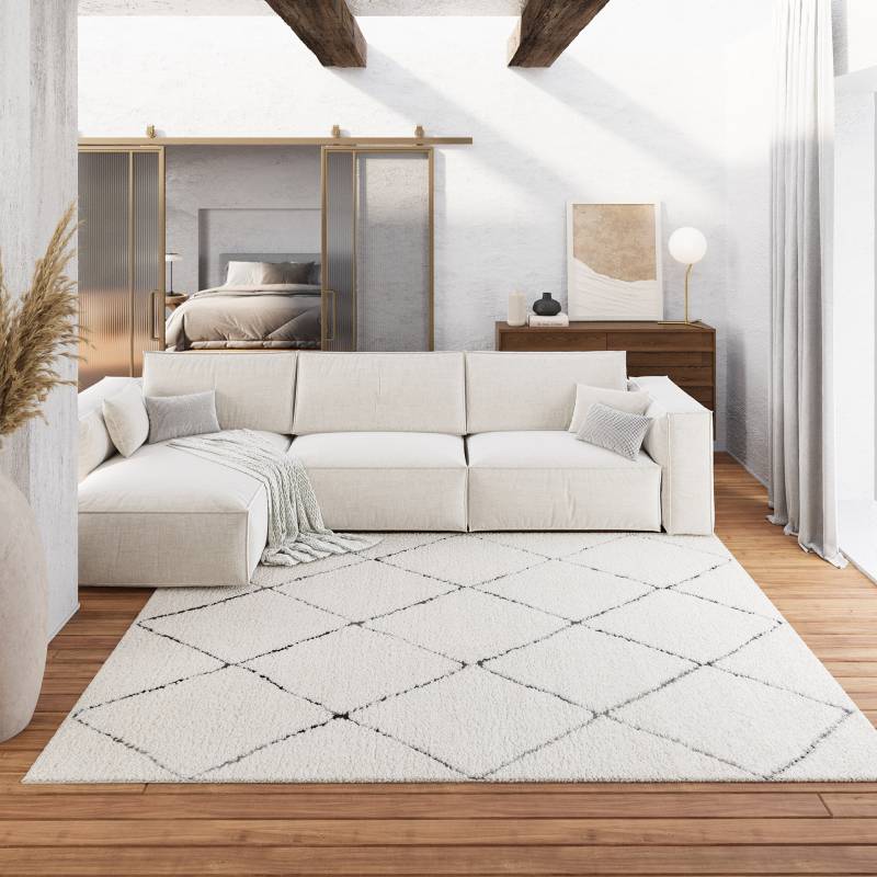 Wecon home Hochflor-Teppich »STUDIO two«, rechteckig, 35 mm Höhe, weicher und kuscheliger Flor, Wohnzimmer, Schlafzimmer, im Berber-Stil von Wecon Home