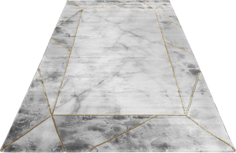 Wecon home Teppich »#M.A.R.B.L.E & B«, rechteckig, 12 mm Höhe, Marmor Struktur, Kurzflor, Wohnzimmer von Wecon Home