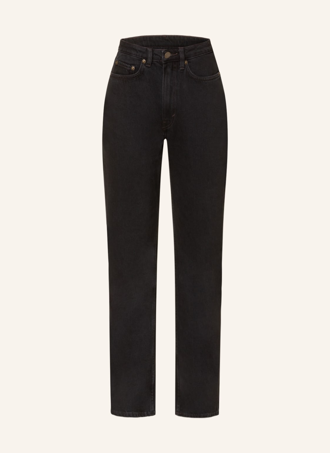 Weekday Straight Jeans Resolute Rigid schwarz