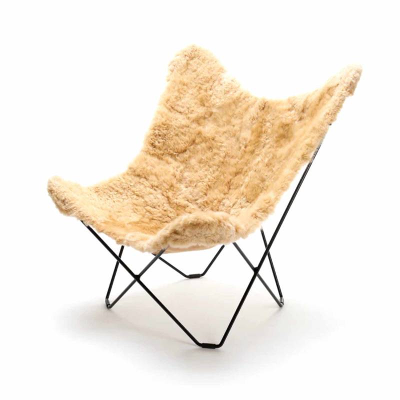 Butterfly Chair Mariposa Sessel, Farbe champagne von Weich Couture Alpaca