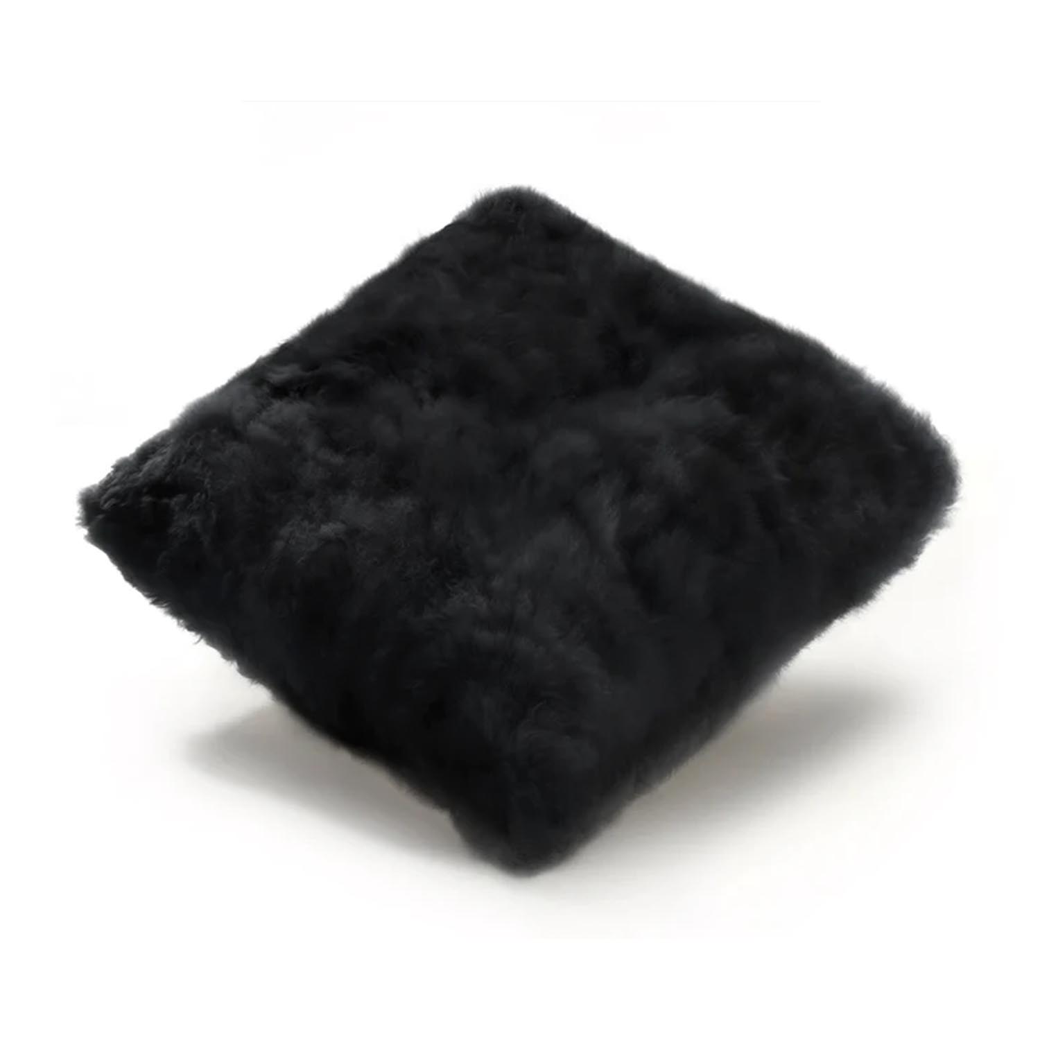 Kissen Nube, Grösse l. 50 x b. 50 cm, Ausführung double-sided, Farbe jet black von Weich Couture Alpaca