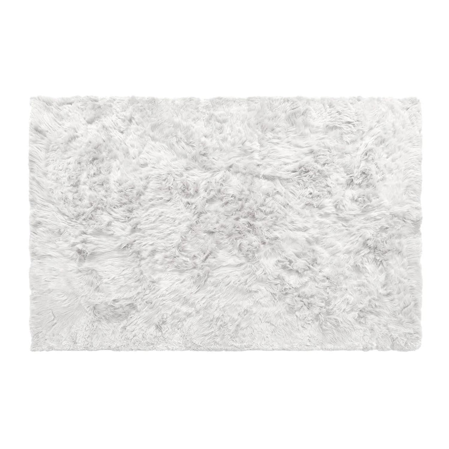 Teppich Edwin, Grösse l. 120 x b. 60 cm, Farbe pearl white, Rückseite brown von Weich Couture Alpaca