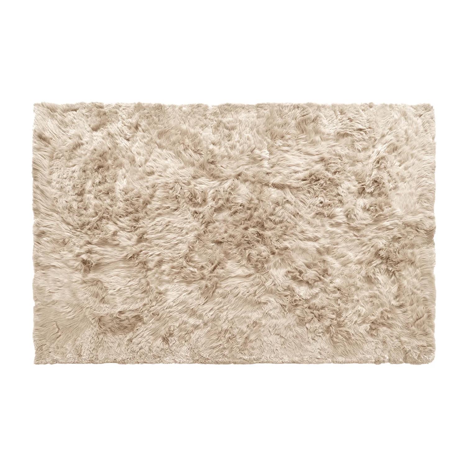 Teppich Edwin, Grösse l. 240 x b. 170 cm, Farbe offwhite beige, Rückseite grey von Weich Couture Alpaca