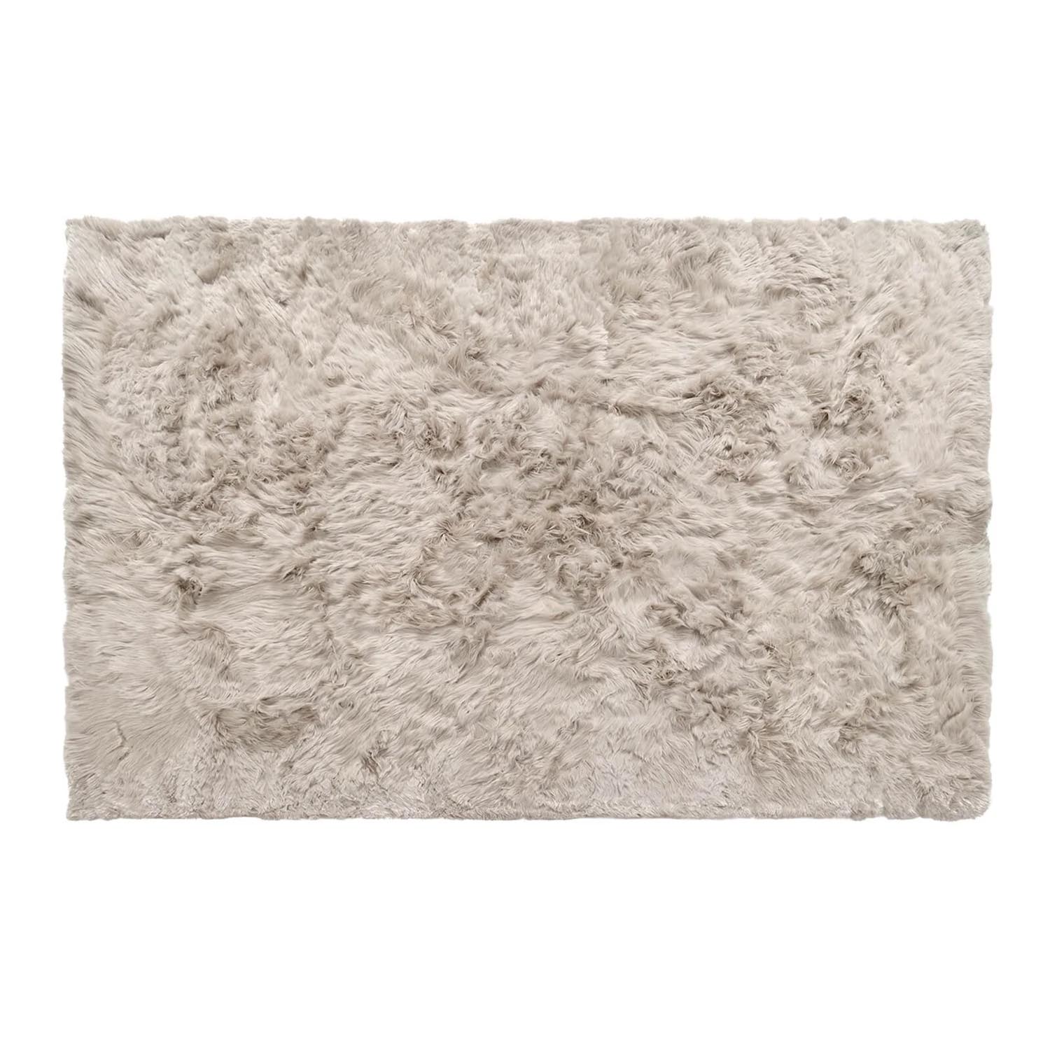 Teppich Marisol, Grösse l. 120 x b. 60 cm, Farbe silver grey, Rückseite brown von Weich Couture Alpaca
