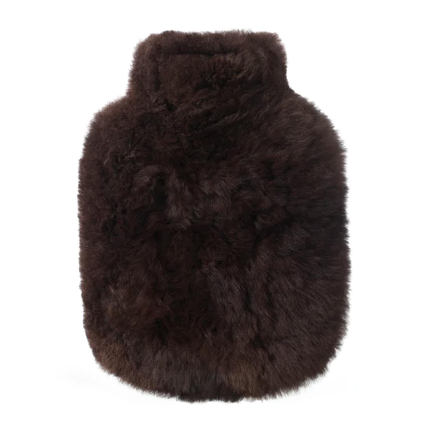 Wärmeflasche Calmo, Farbe dark chocolate, Grösse regular (1,8l) von Weich Couture Alpaca