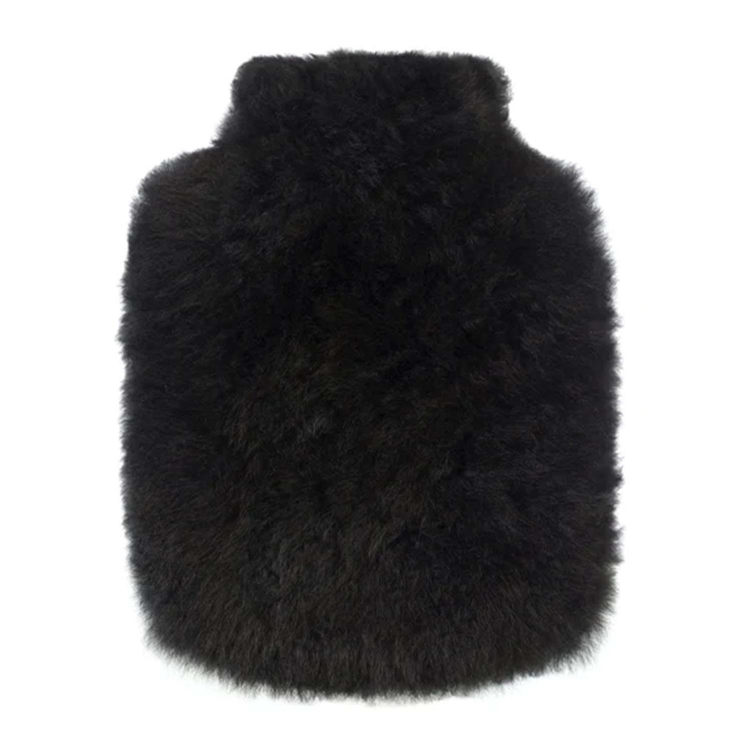 Wärmeflasche Calmo, Farbe jet black, Grösse regular (1,8l) von Weich Couture Alpaca
