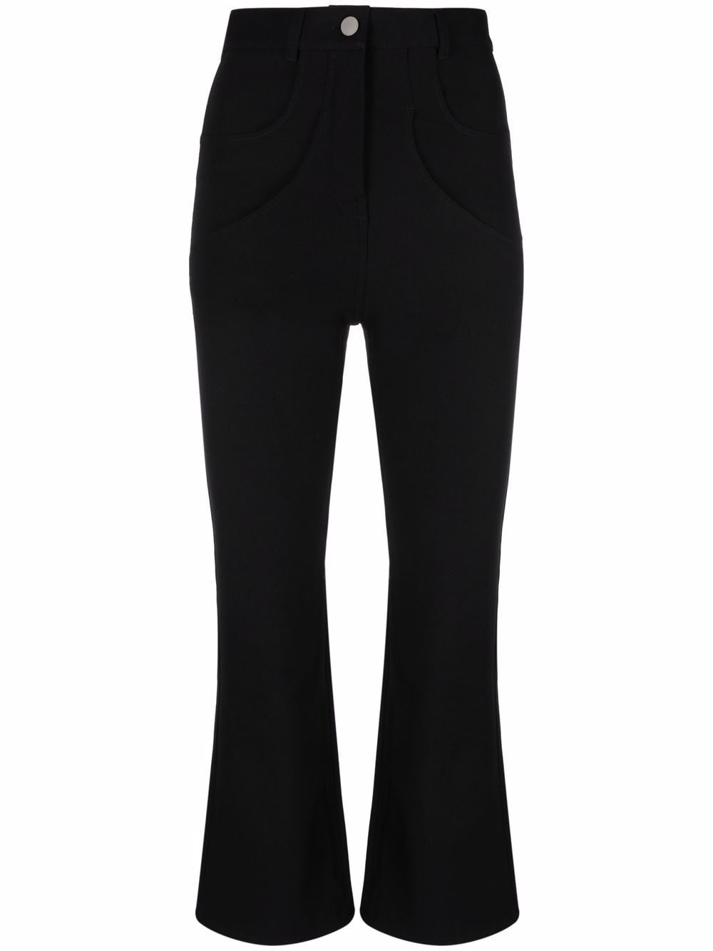 Weinsanto cropped flared trousers - Black von Weinsanto