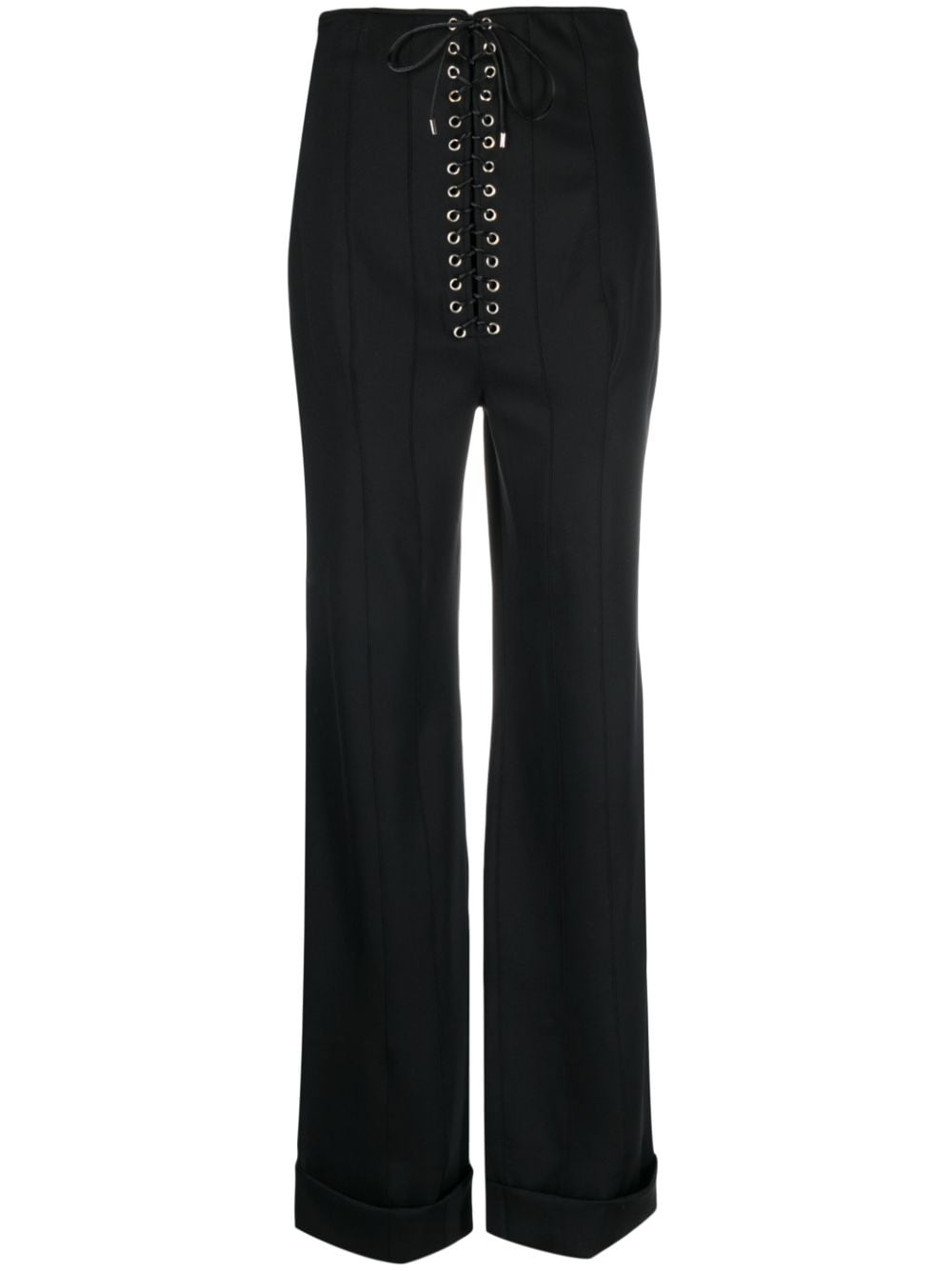 Weinsanto tie-fastening high-waisted trousers - Black von Weinsanto