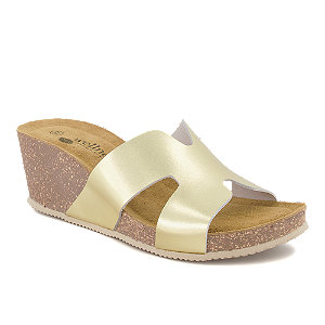 Wellness Damen Pantolette Gold von Wellness