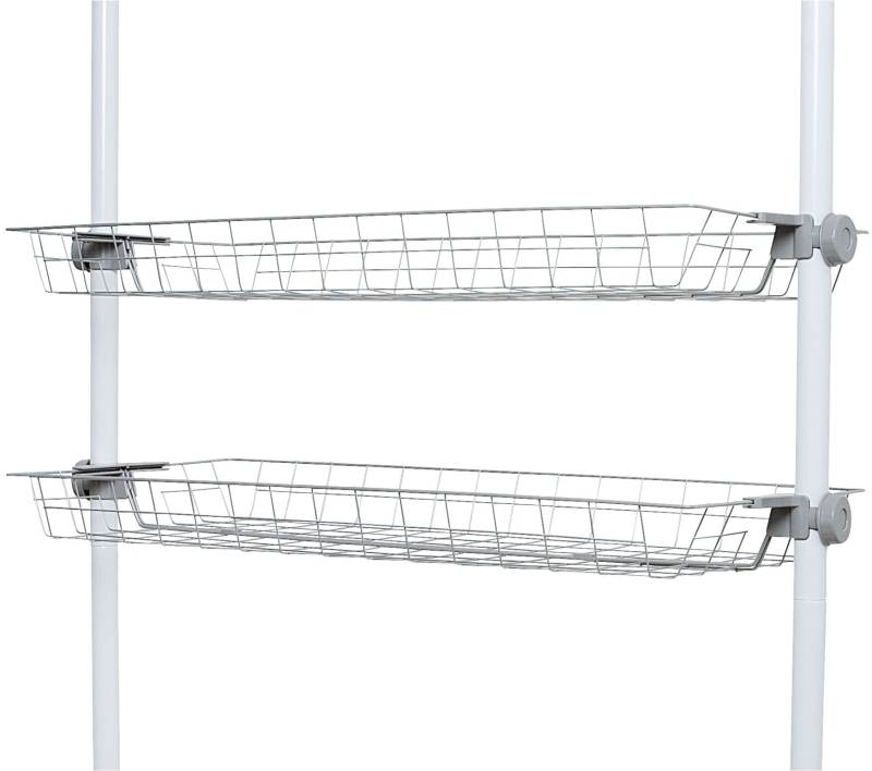 WENKO Organizer »Modell Herkules«, (Set, 2 St.), Drahtkörbe aus Stahl, Erweiterung zum Teleskop-System Herkules von Wenko