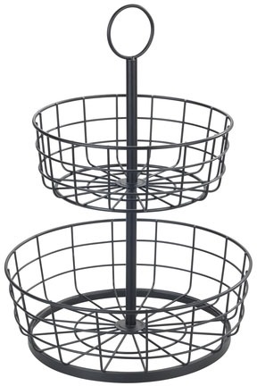 WENKO Etagere »Multi-Korb-EtagÃ¨re«, moderne Gemüse- und Obstschale mit Griff, 2-stöckiger Obstkorb von Wenko