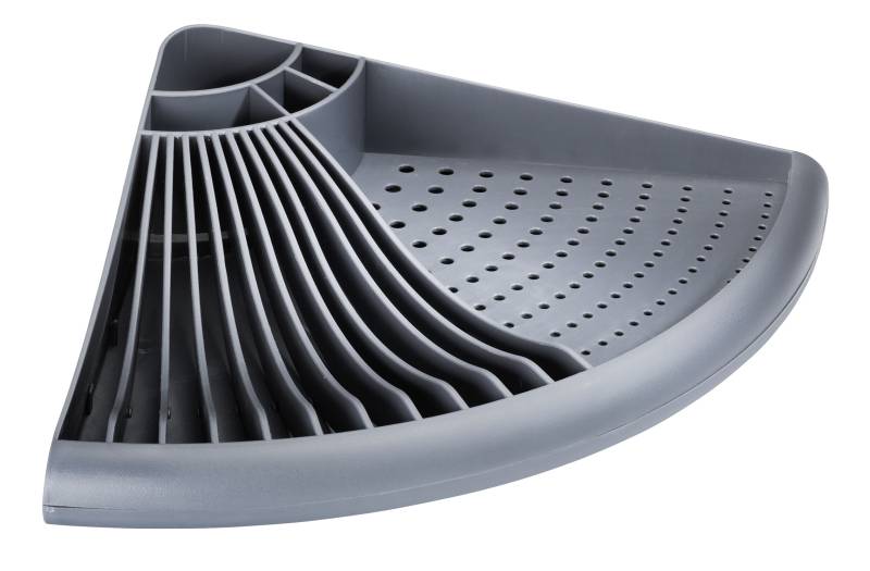 WENKO Geschirrständer »Modell Cornio«, (Set, 2 tlg.), Geschirrabtropfer speziell für Küchenecken, abnehmbare Abtropfschale von Wenko