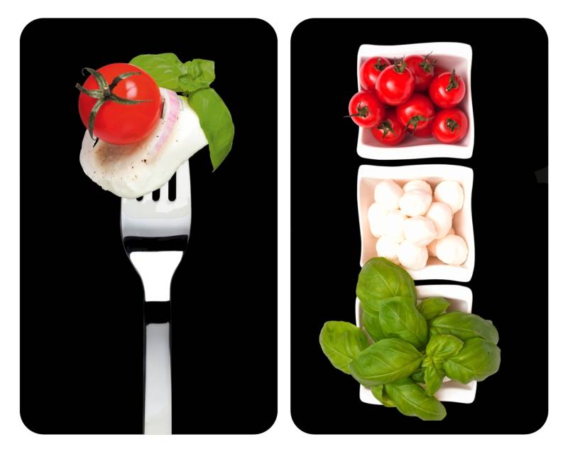 WENKO Herd-Abdeckplatte »Universal Modell Caprese«, (Set, 2 tlg.), Herdabdeckung für alle Herdarten, kratzfest, mit rutschfesten Füssen von Wenko