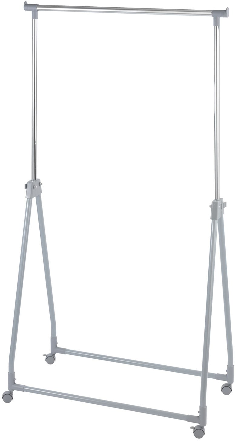 WENKO Kleiderständer, stufenlos höhenverstellbar (99-167 cm), mit 4 Rollen, Tragkraft 40 kg von Wenko