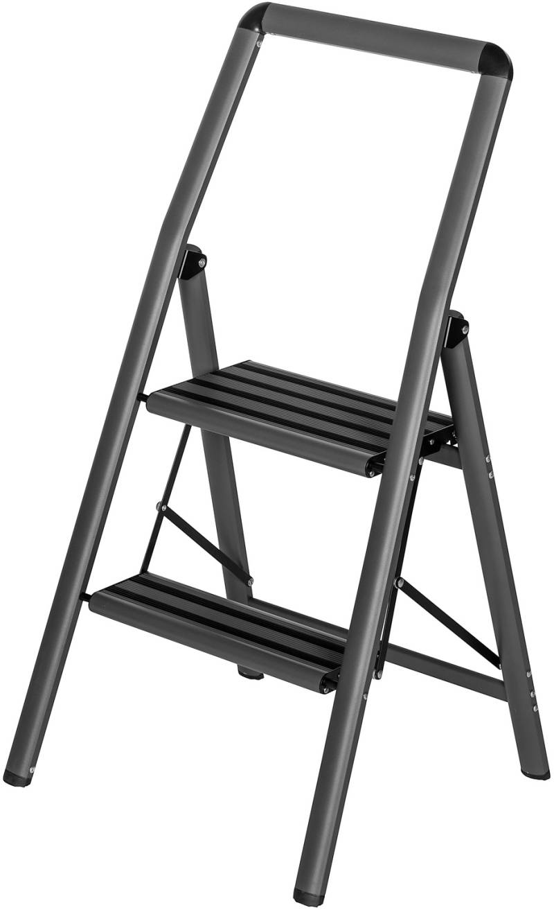 WENKO Trittleiter »Modell Alu-Compact«, leichte & rutschfeste Haushaltsleiter, belastbar bis 150 kg, klappbar von Wenko